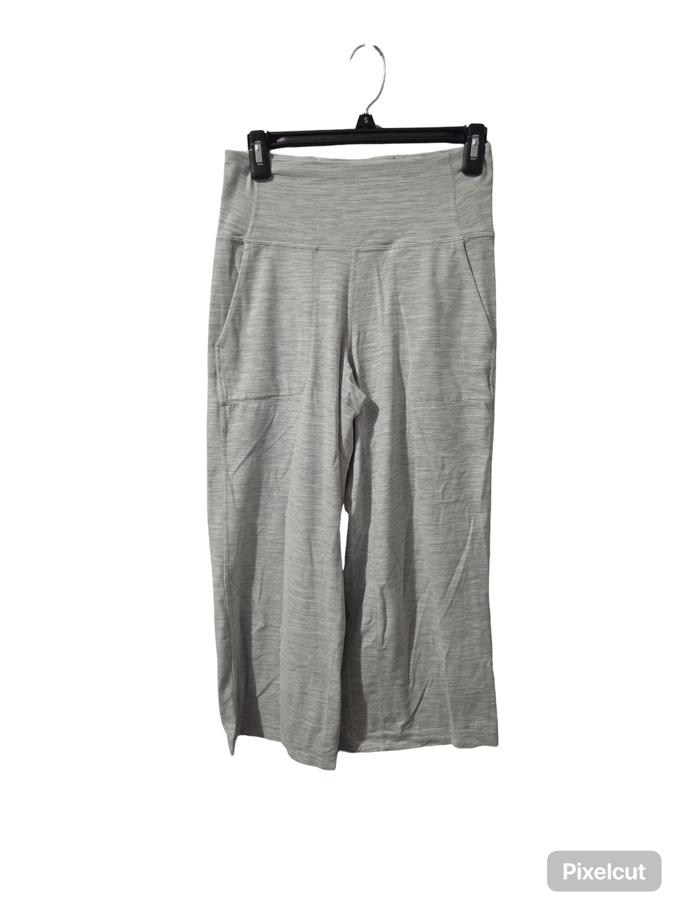 Lululemon Grey Stripe Align Wide Leg Cropped Pants